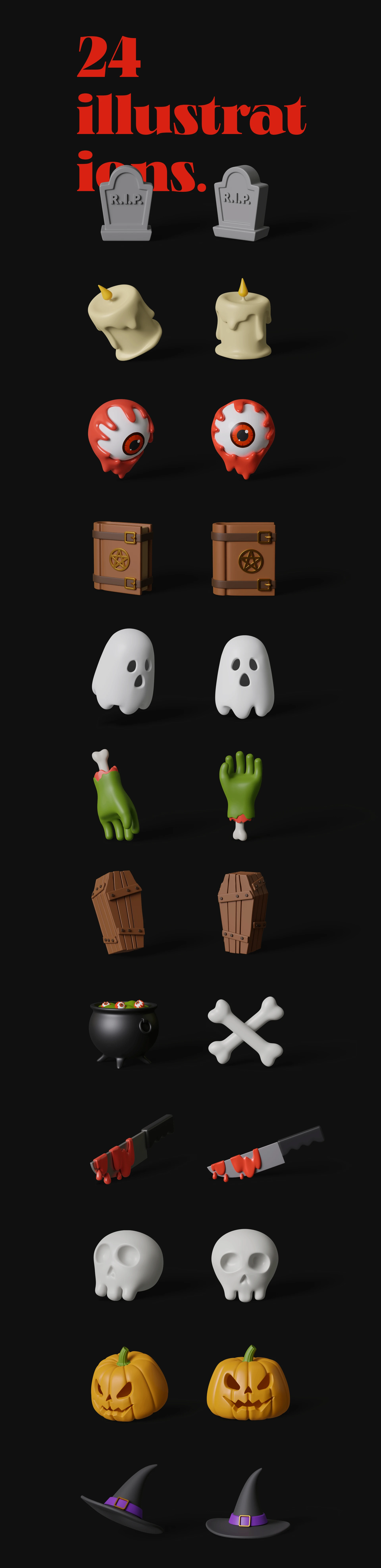 Free Halloween 3D Illustrations - 1