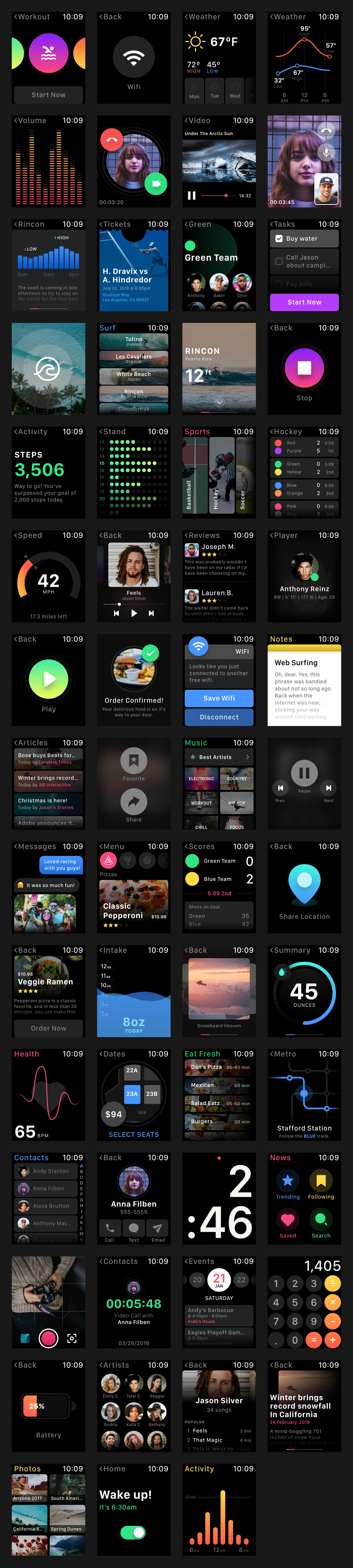 Smartwatch UI Kit for Adobe XD - 1