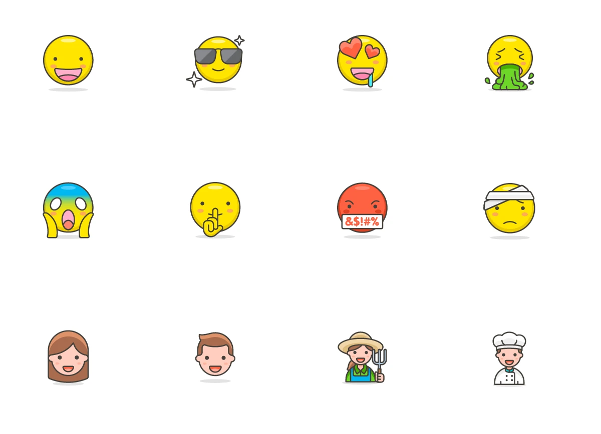 780+ Streamline Emoji - 1