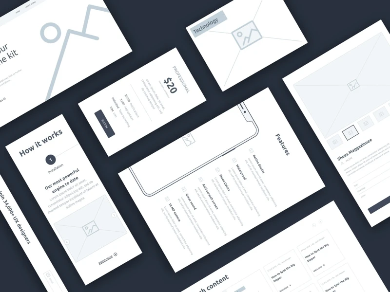 Form - Wireframe kit from InVision freebie preview