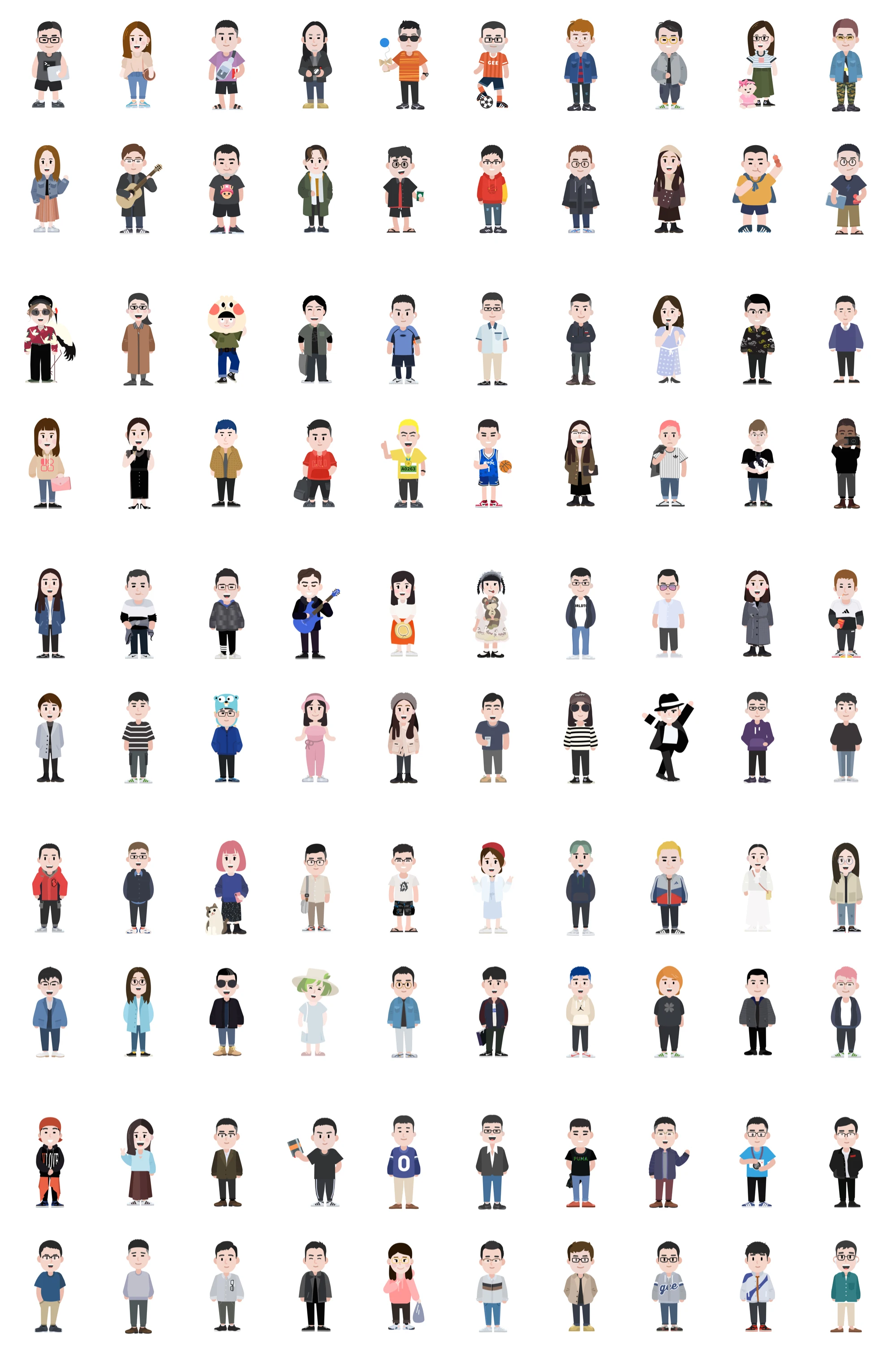 GEE! ME - 100 Illustration Characters - 1