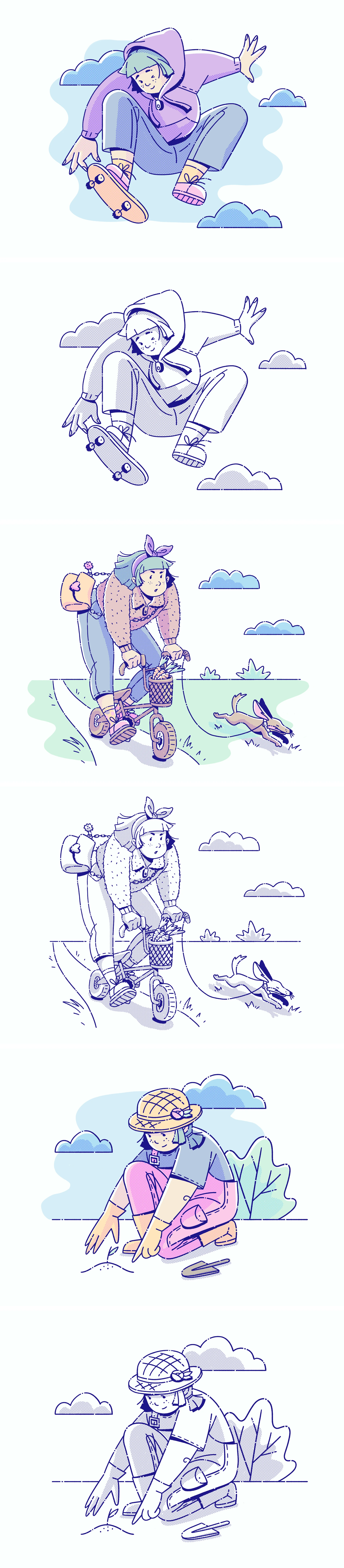 Halftone Free Illustrations - 1