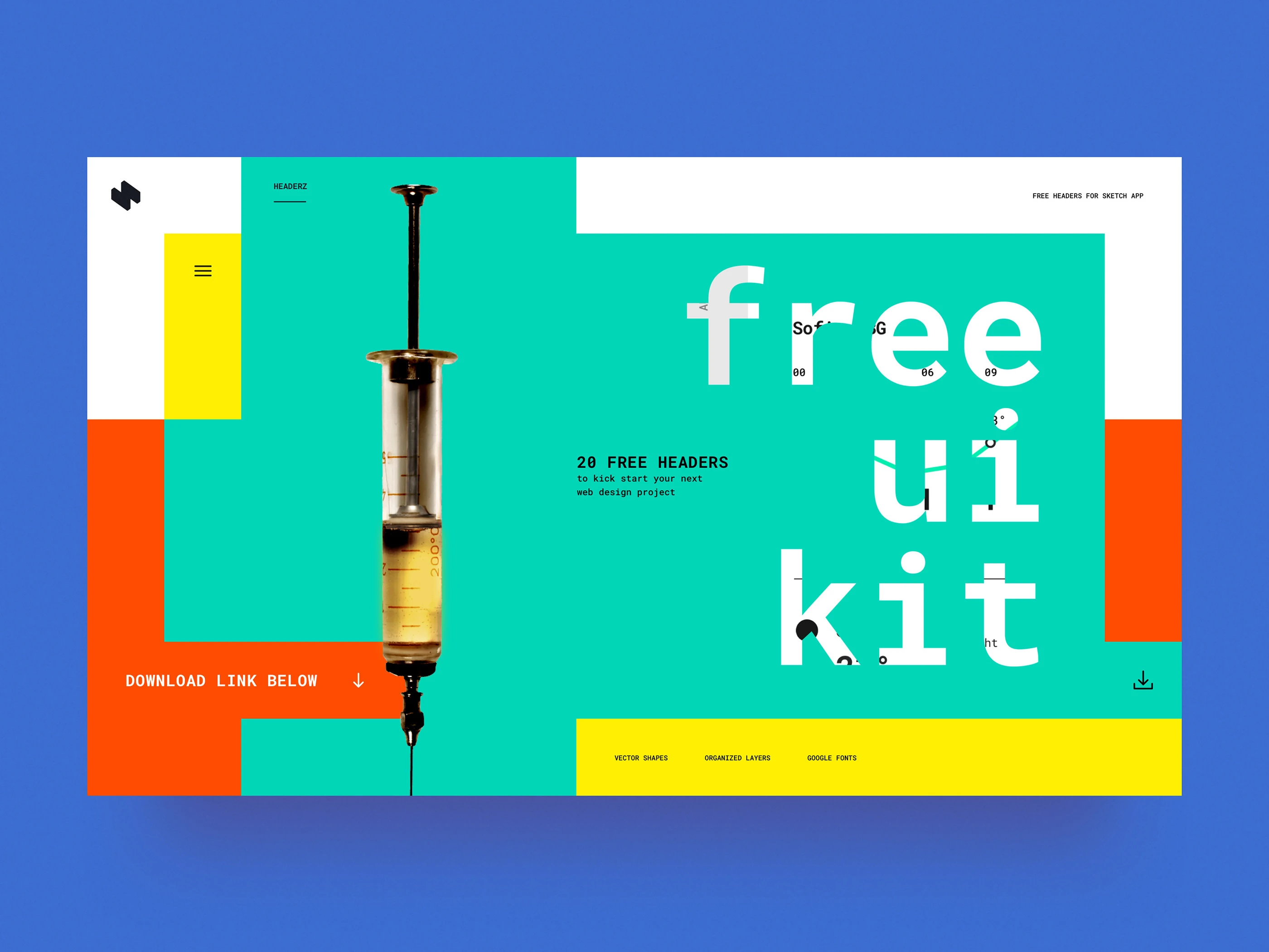 HeaderZ - Free UI Kit - 20
