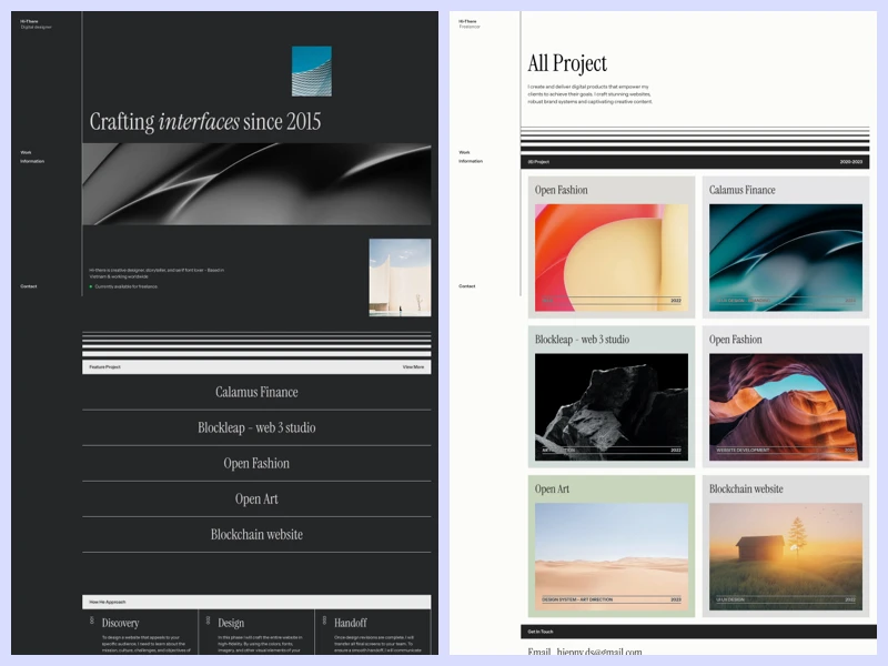 Hi-there Free Portfolio Template for Framer freebie preview
