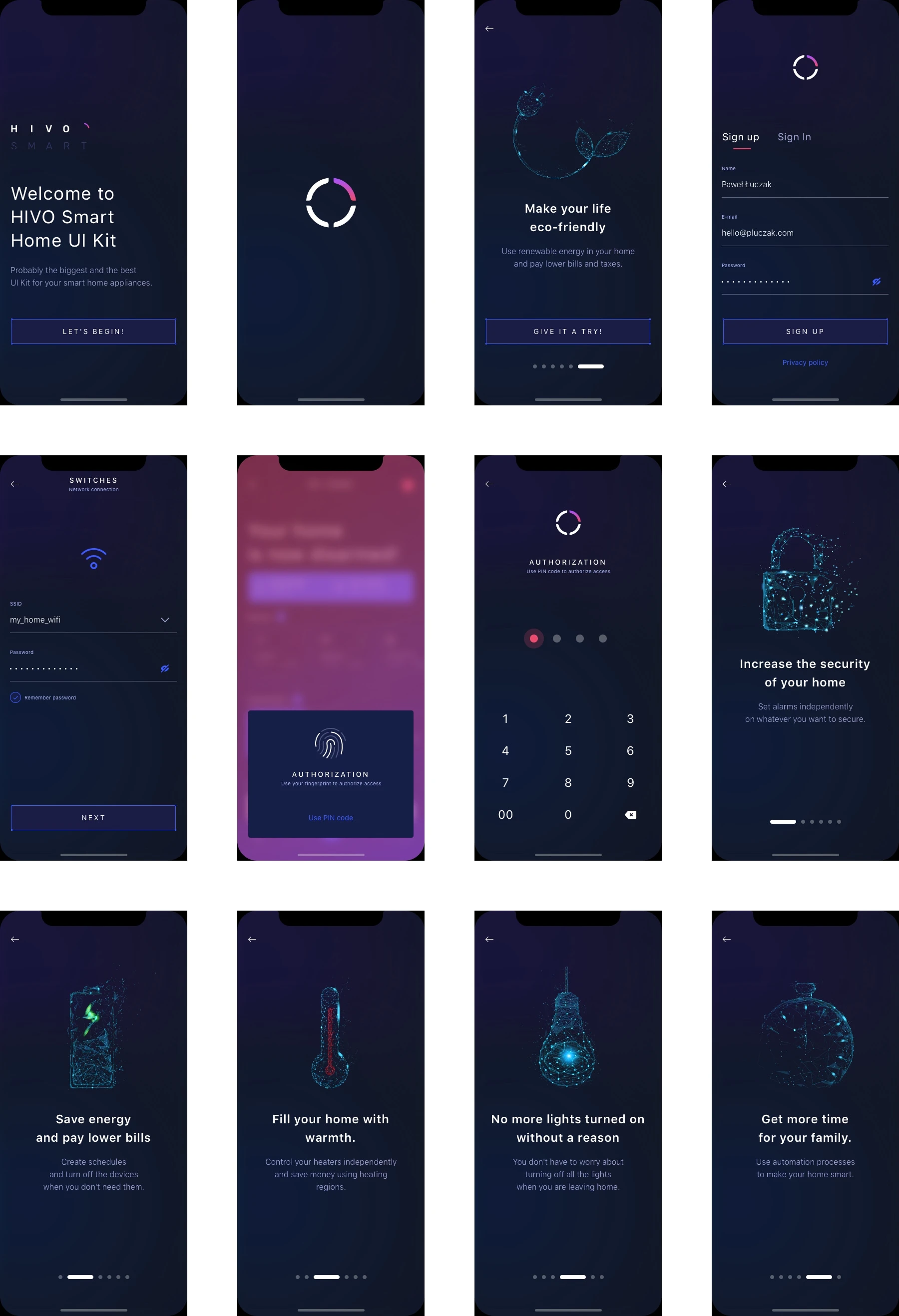 HIVO Smart Home UI Kit - 1