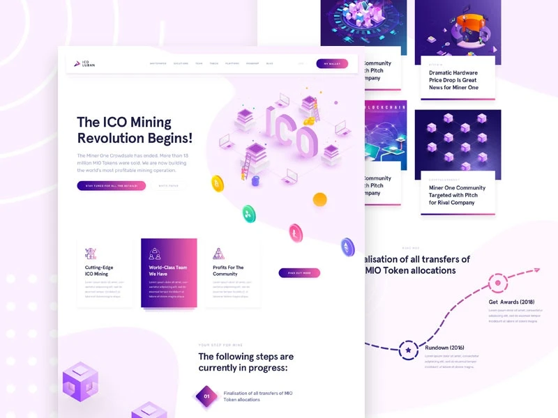ICO and Mining Website freebie preview