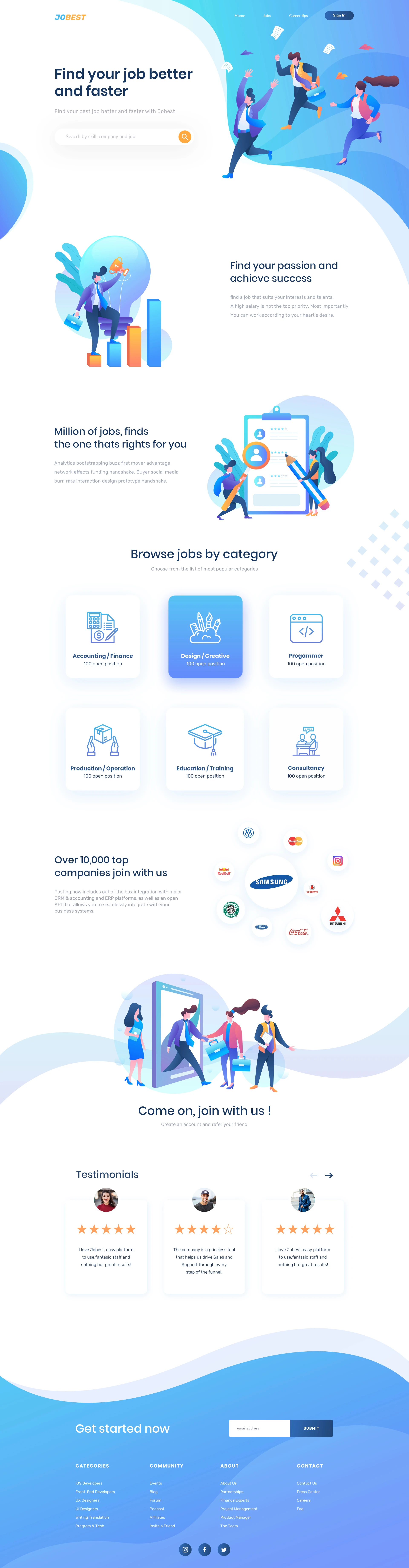 Jobest - Job Portal Landing Page - 1