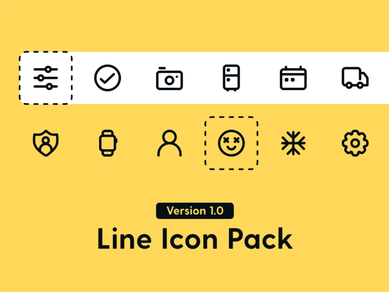 Line Free Icons Pack freebie preview