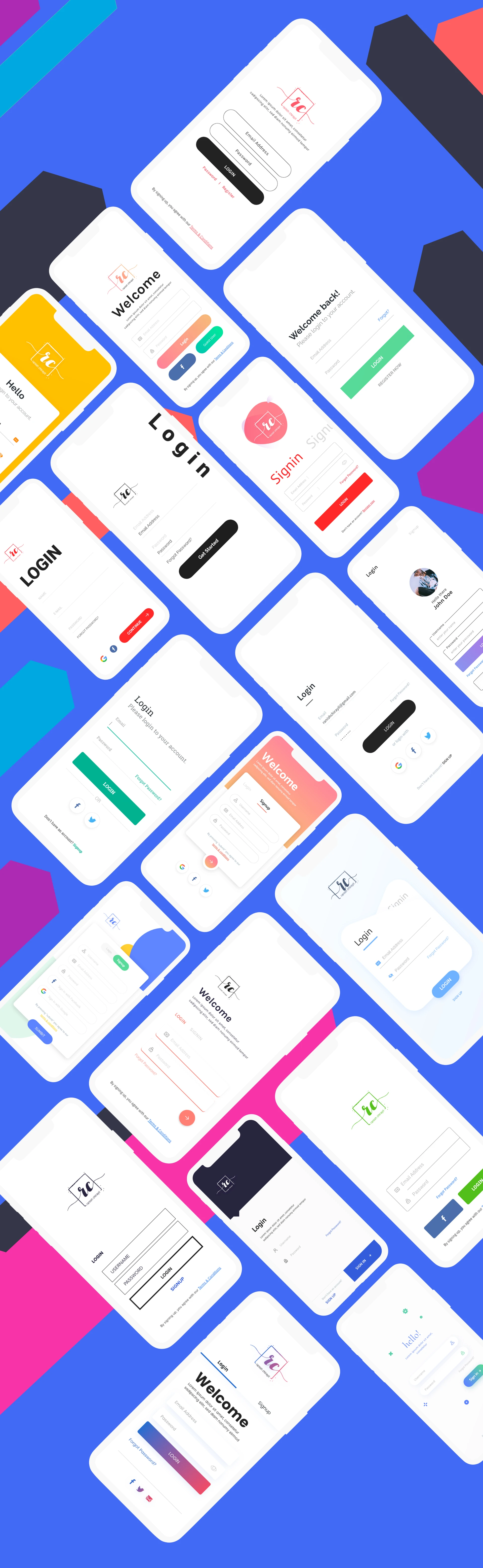 Login UI Kit for Adobe XD - 2