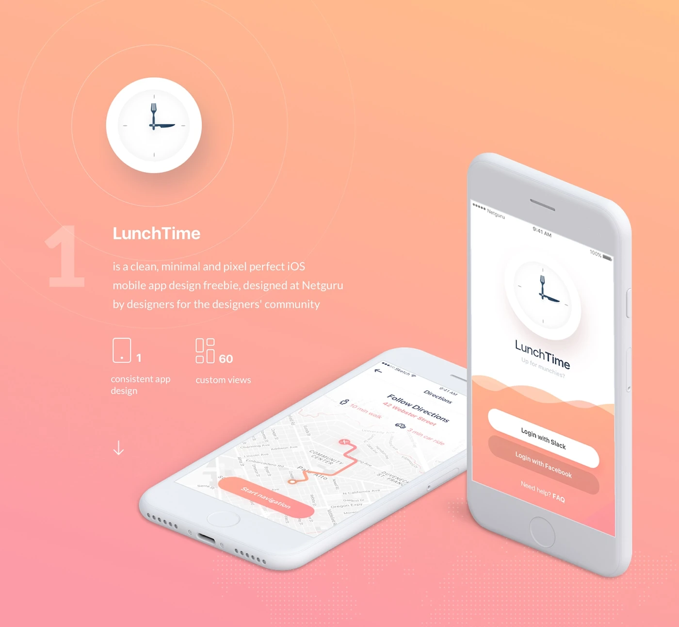 LunchTime - Mobile App Design - 1