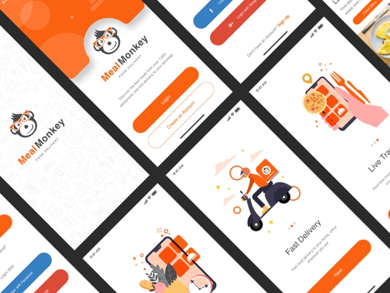 Food Delivery Free UI Kit for Adobe XD freebie preview