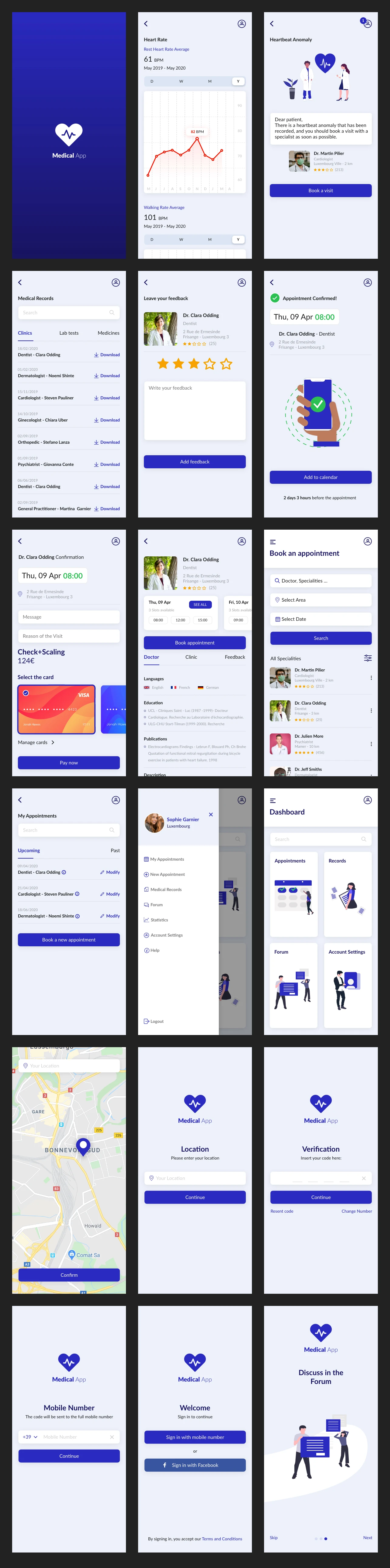 Medica App for Adobe XD - 1
