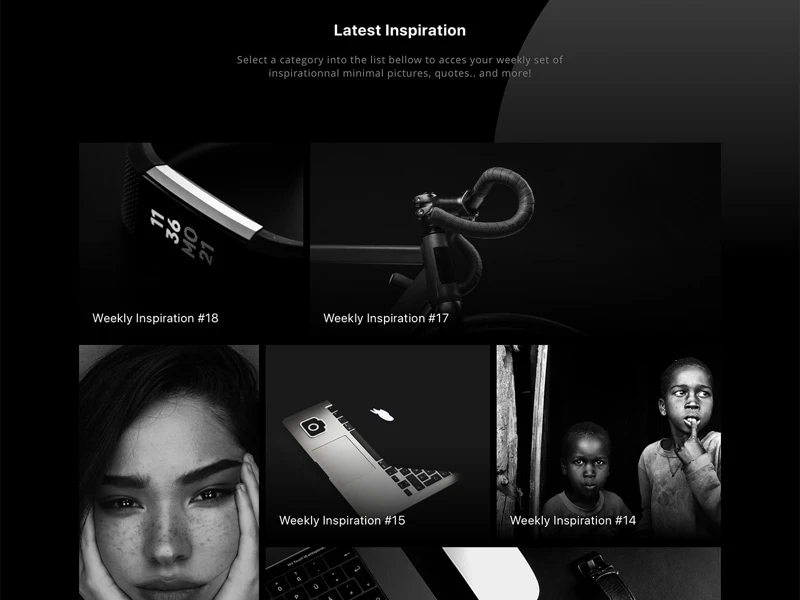 Minimal Black / White Website freebie preview