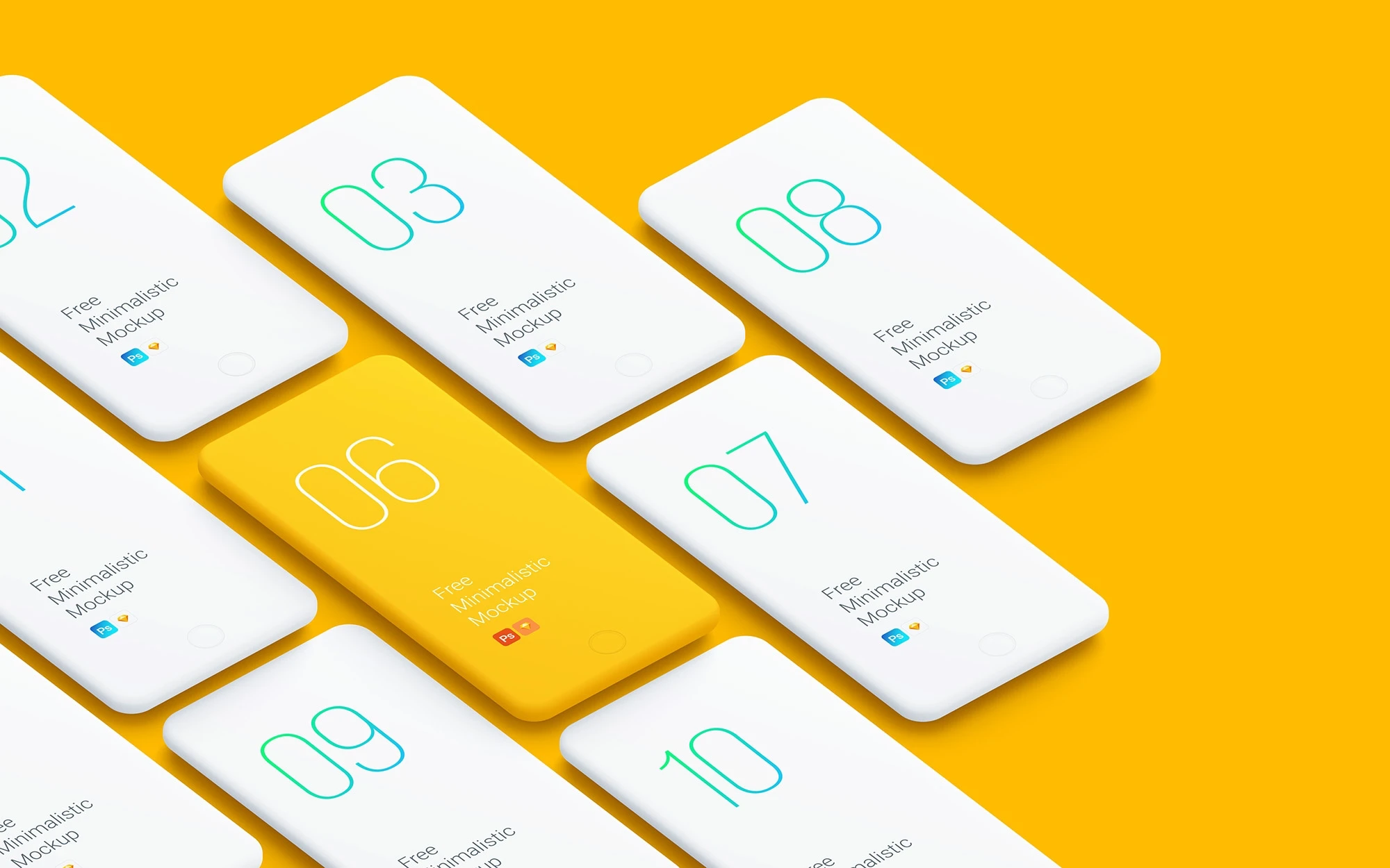 Minimalistic Smartphones Mockups - 2
