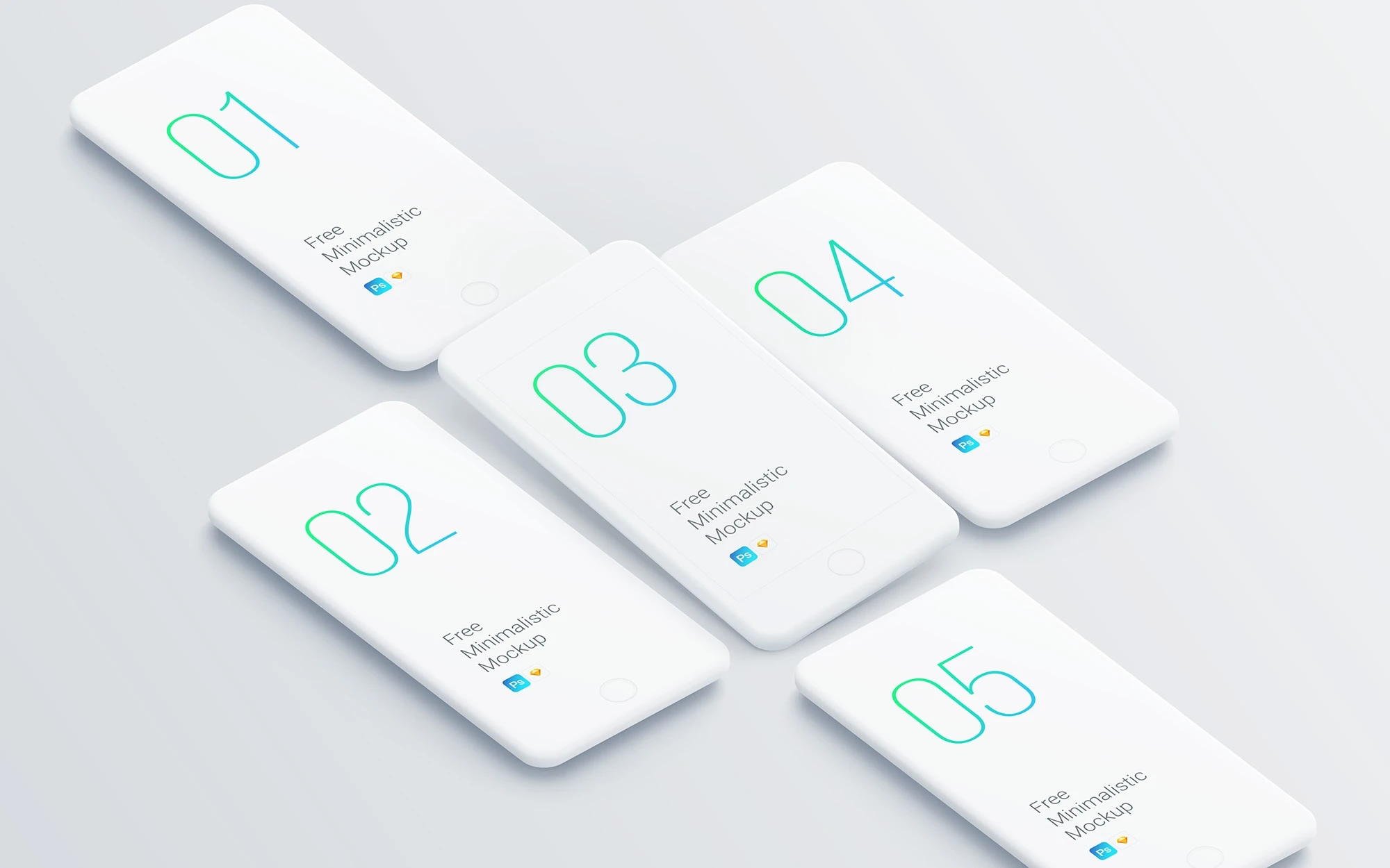 Minimalistic Smartphones Mockups - 1