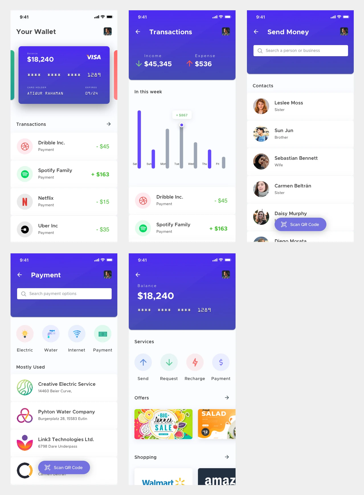 Mobile Wallet App for Sketch - 1