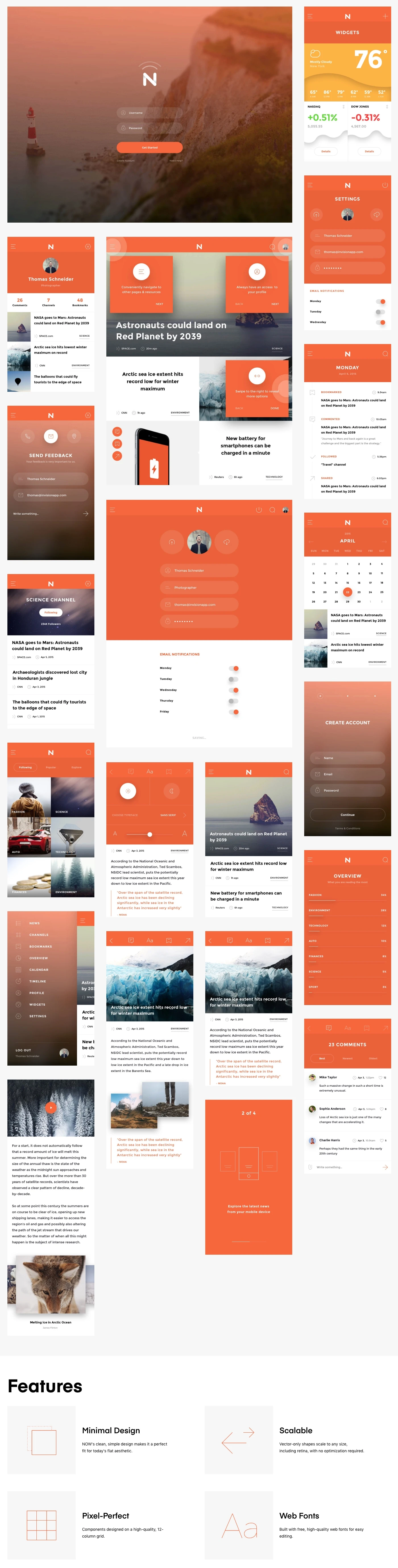 Now - A beautiful cross-platform UI kit - 1