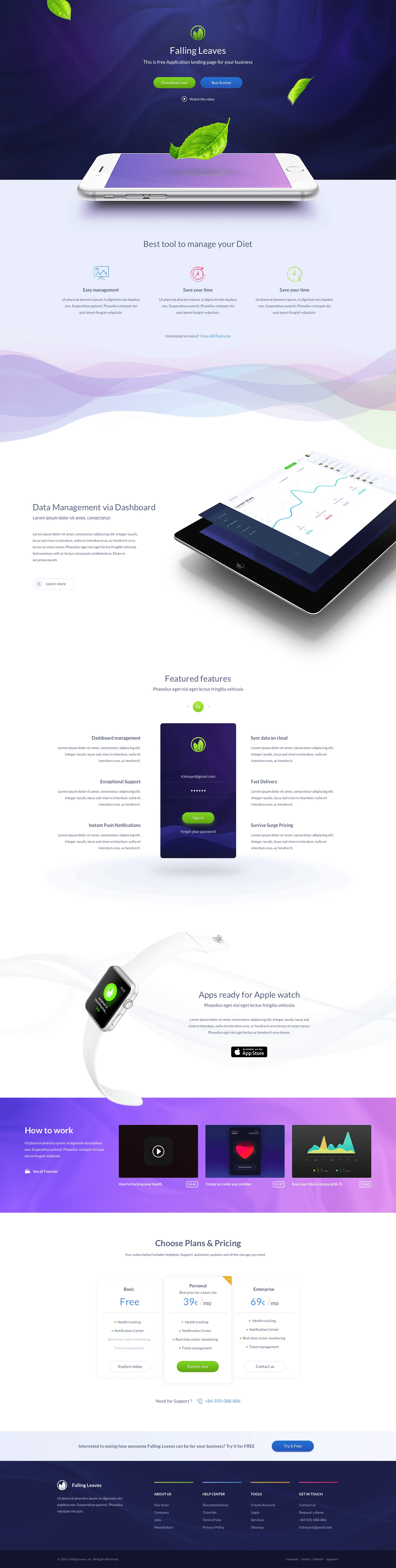 One Page App Landing Page - 1