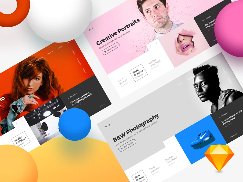 Photography Class Website freebie preview
