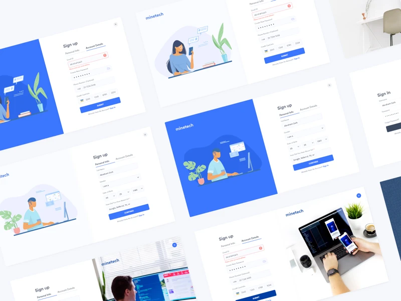 Sign Up Onboarding Free UI Kit for Adobe XD freebie preview