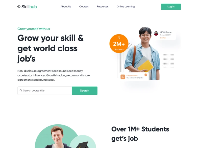 Skillhub - Free Webflow Template freebie preview