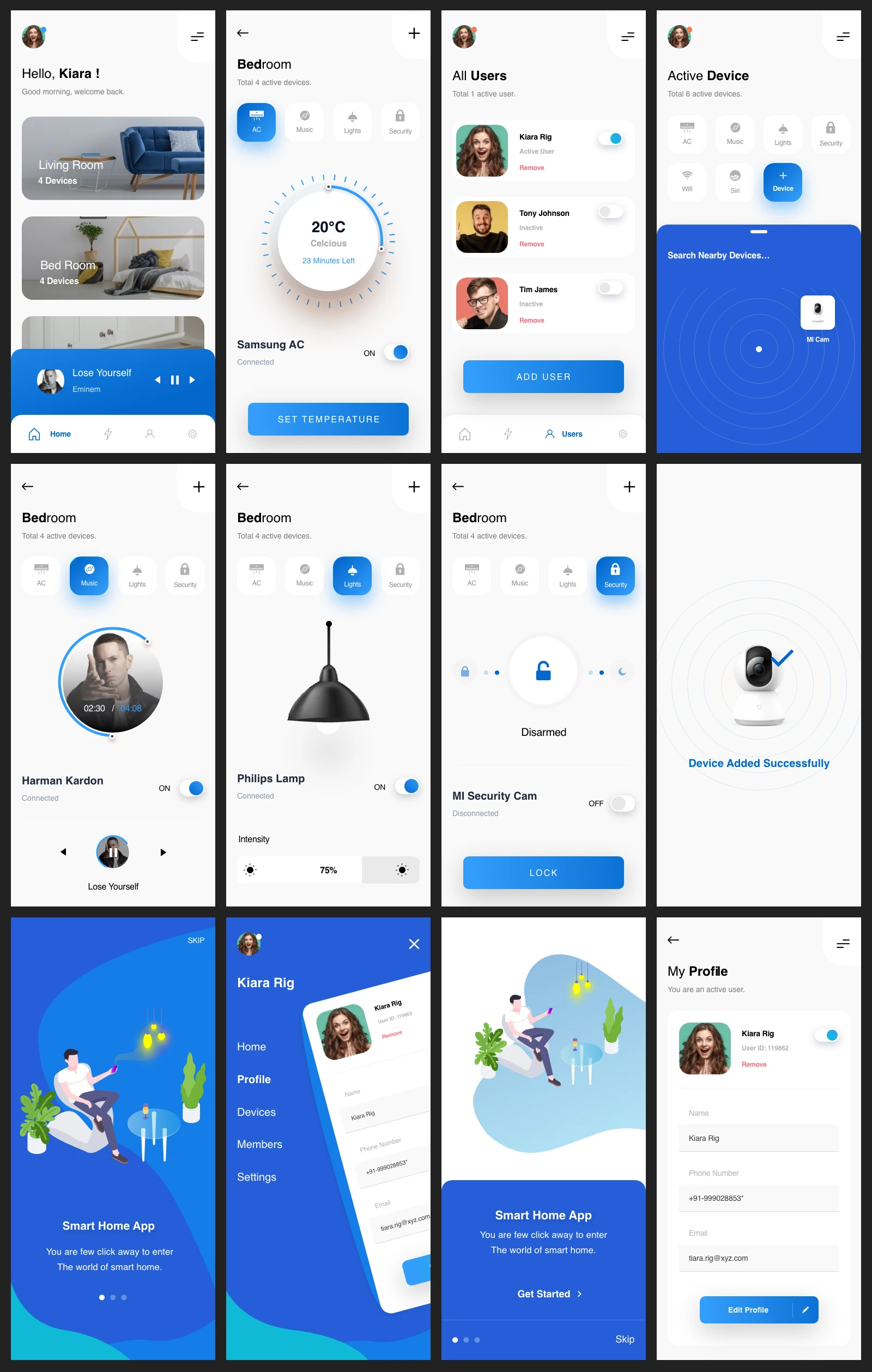 Smart Home UI Kit for Adobe XD - 1