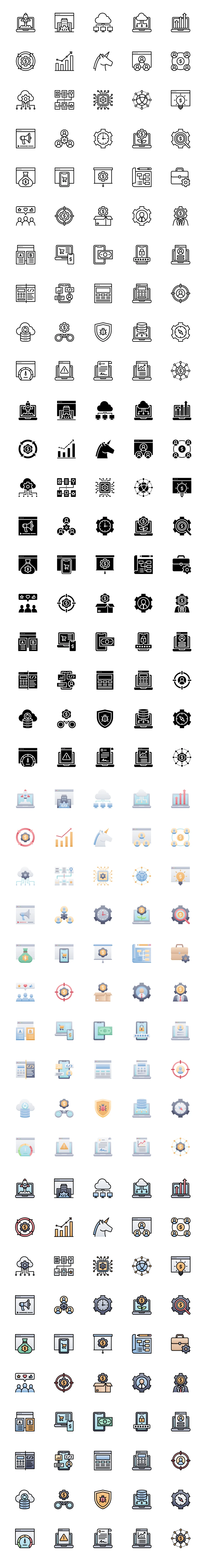 50 Startups and SaaS Free Icons - 1