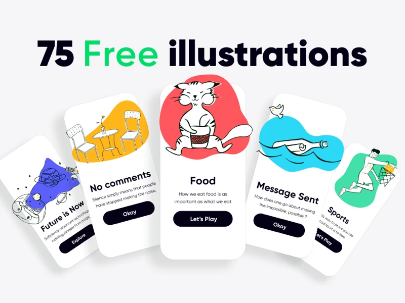 Surface - 75 Free Illustrations freebie preview