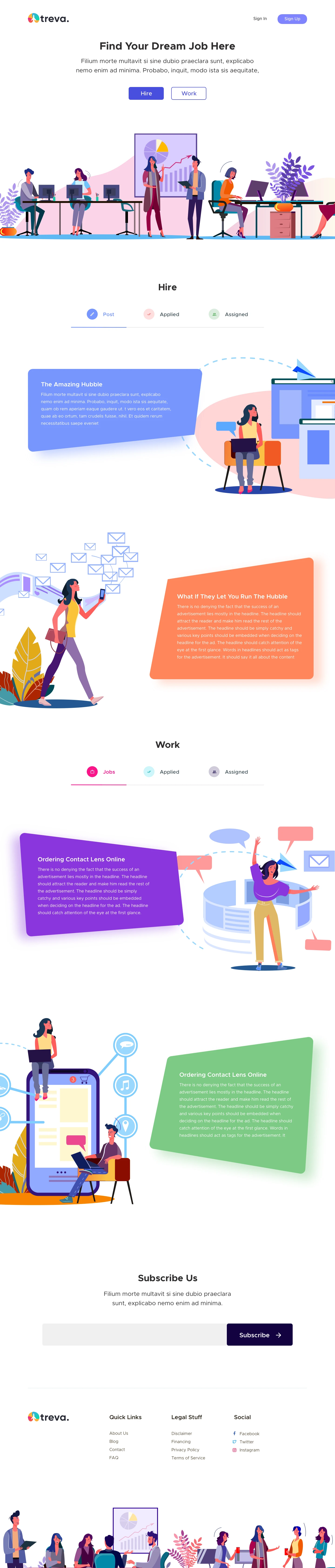 Treva - Job Hiring Landing Page for Sketch - 1