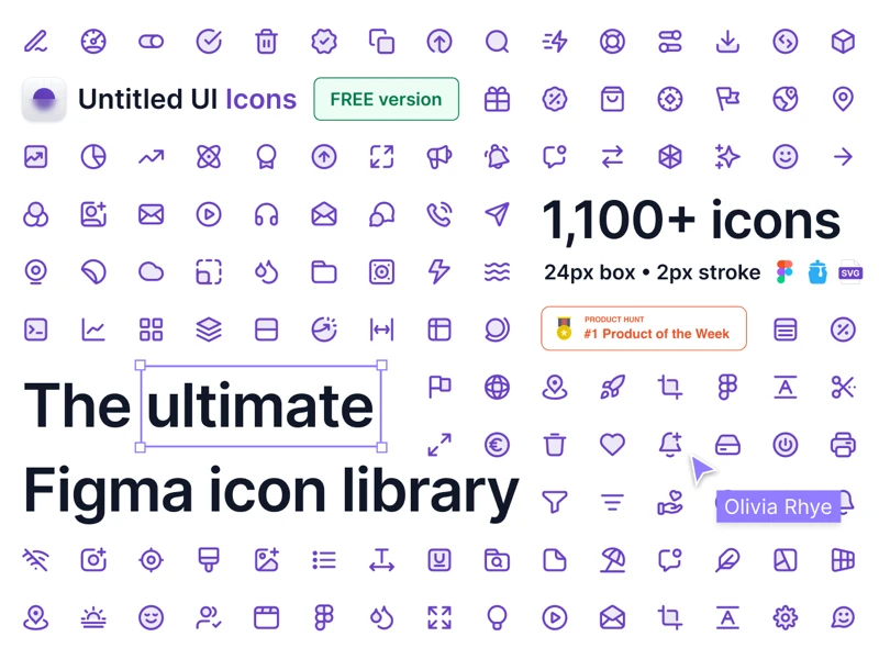 Untitled UI Icons- Free Icons for Figma freebie preview