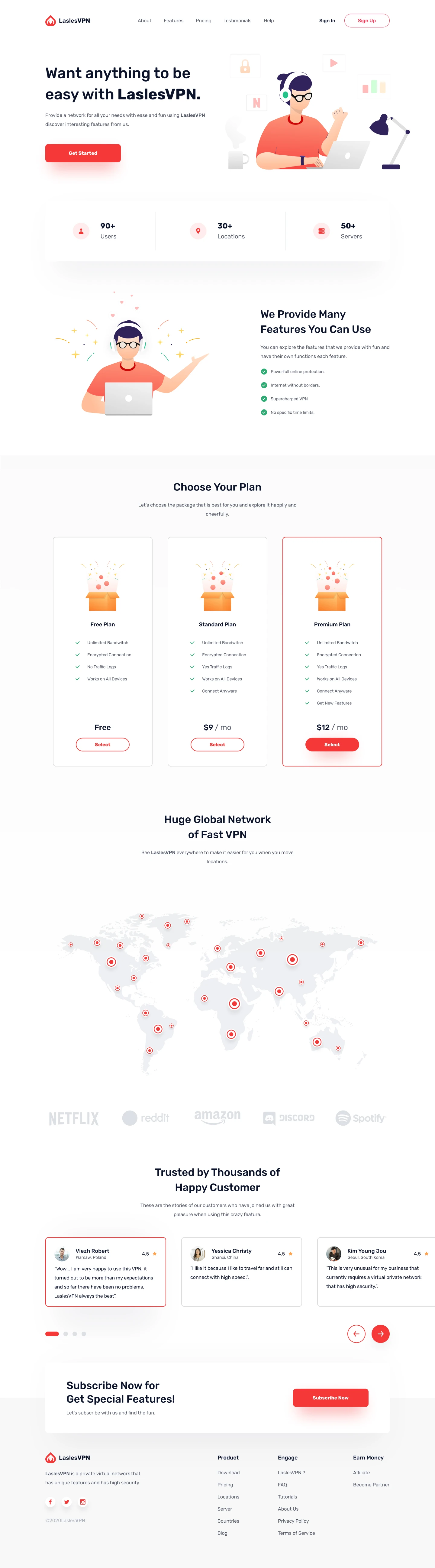 VPN Free Landing Page for Figma - 1