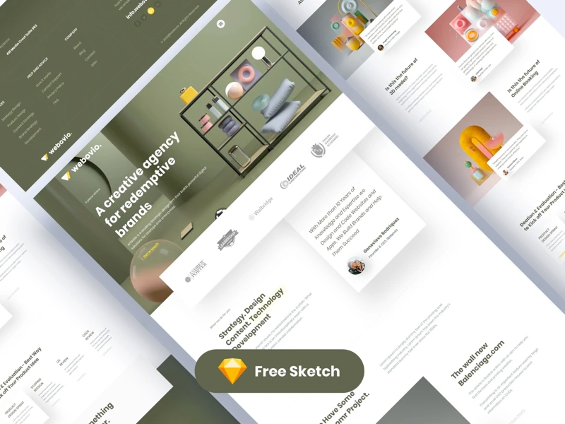 Webovio - Creative Agency Landing Page freebie preview