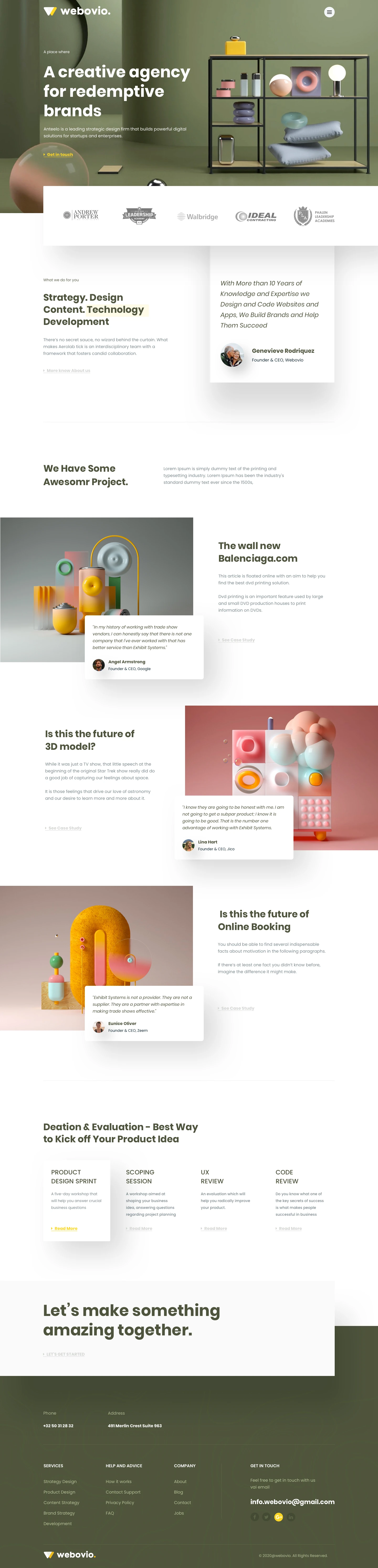 Webovio - Creative Agency Landing Page - 1