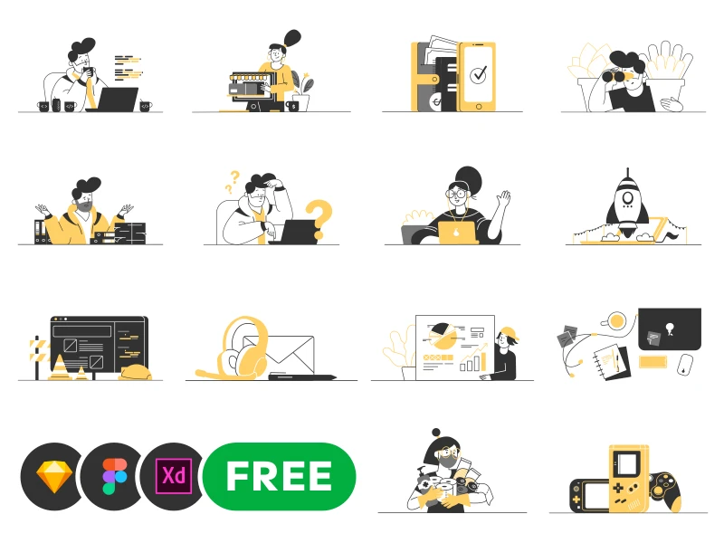 Whoooa - Free Customizable Illustrations freebie preview