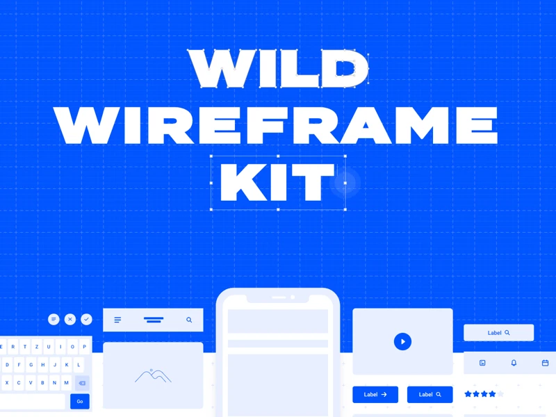 Wild Wireframe Kit for Sketch freebie preview