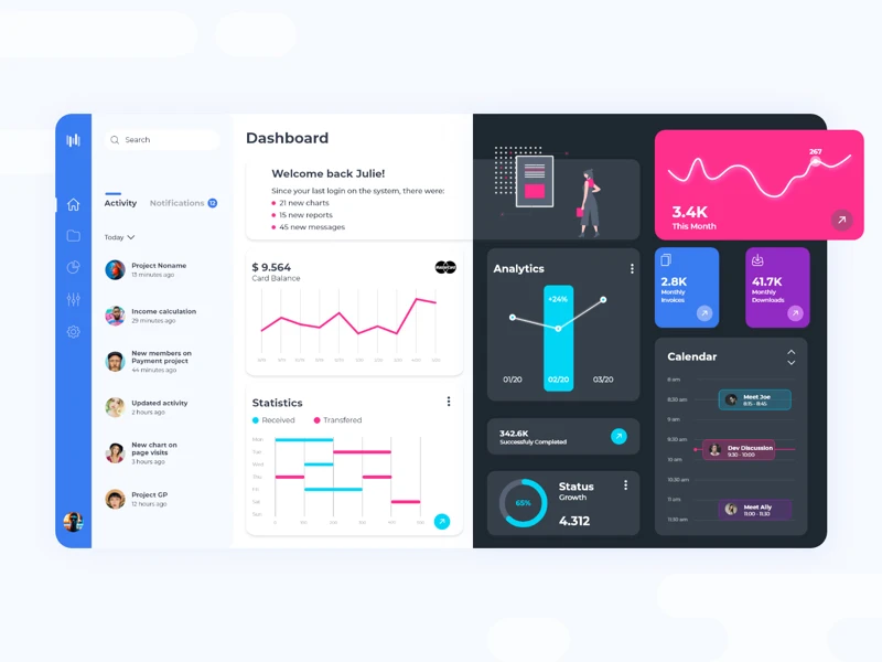 XdDash - Free Dashboard UI Kit for Adobe XD freebie preview