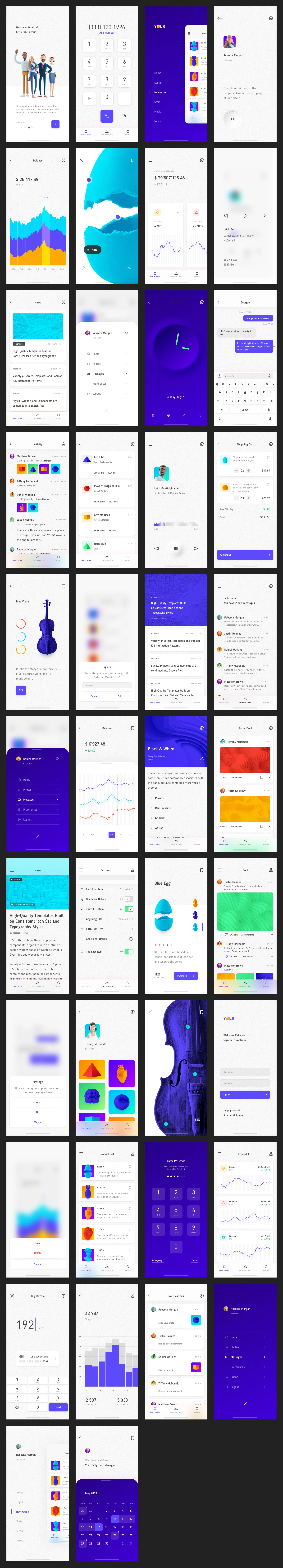 Yolk Free iOS UI Kit Design System for Sketch - 1
