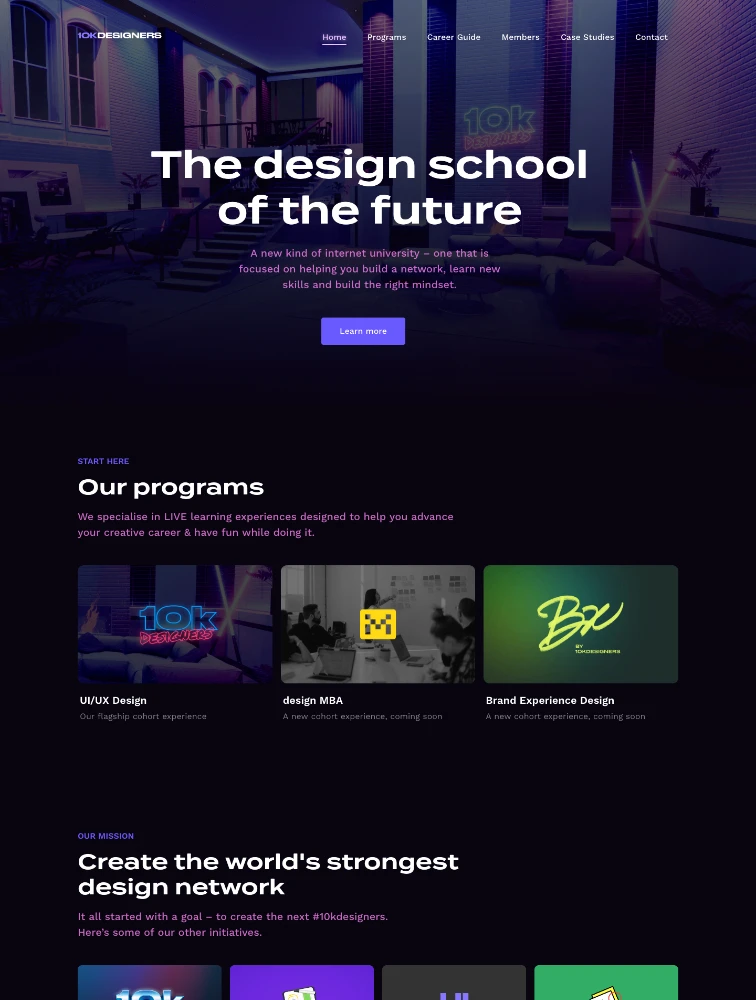 10kdesigners website design - Lapa Ninja