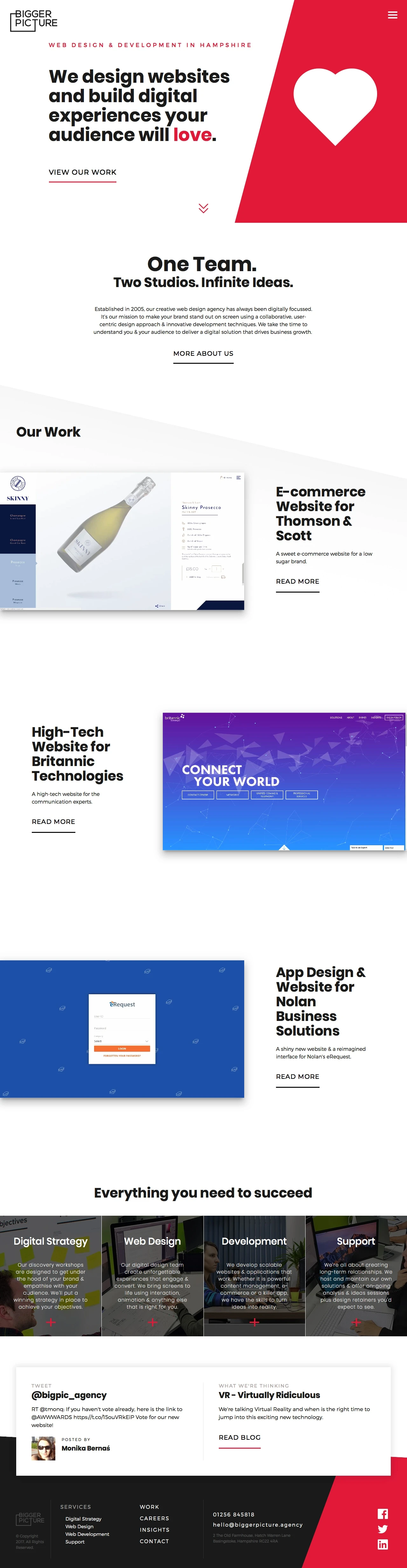 Bigger Picture Landing Page Example: Award winning web design agency in Basingstoke, Hampshire. We use creative web design, app development & strategy to drive business growth.