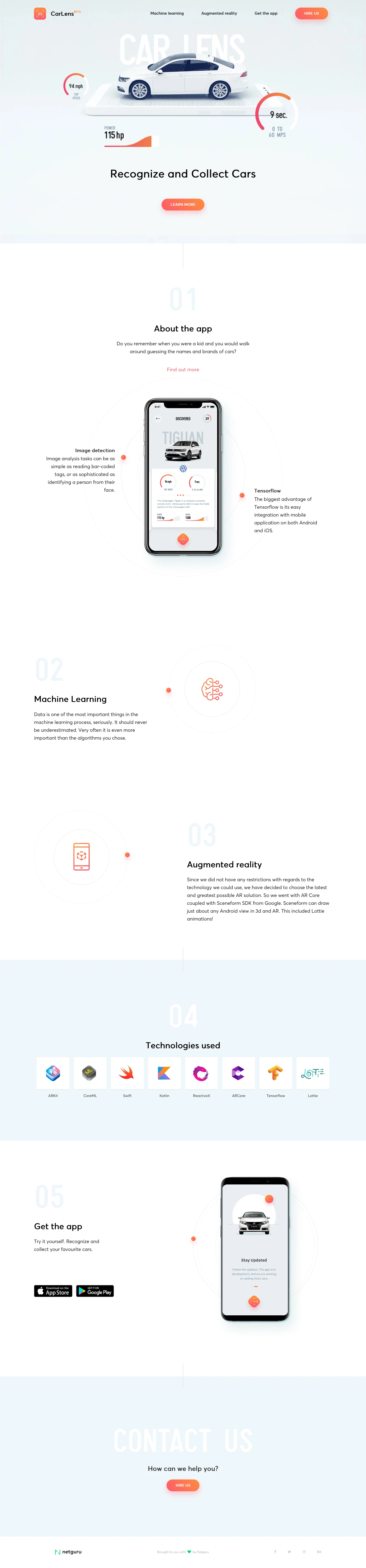 CarLens Landing Page Example: Recognize and Collect Cars