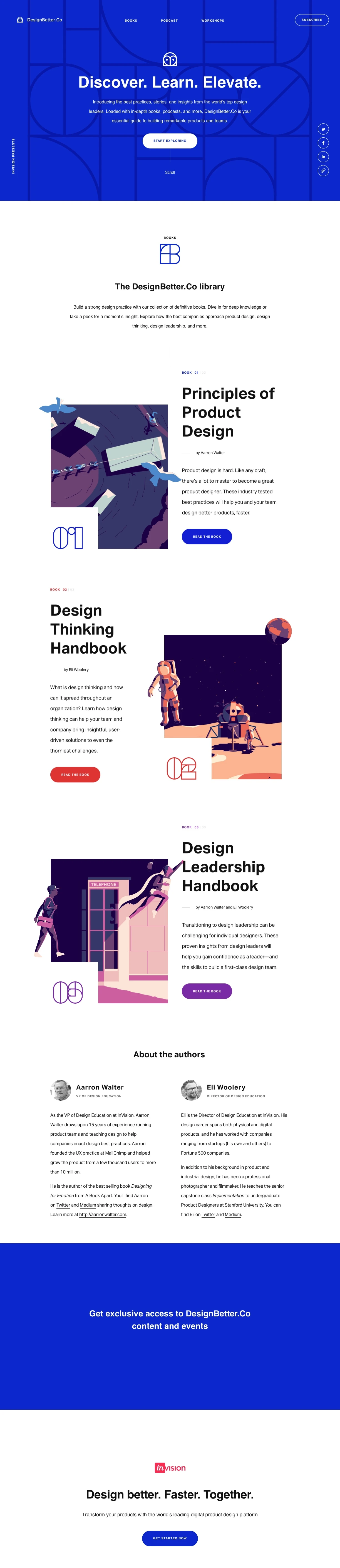 Design Better Landing Page Example: DesignBetter.Co is the essential guide to the best design practices from top design experts. Learn how to build a world-class design organization and more.