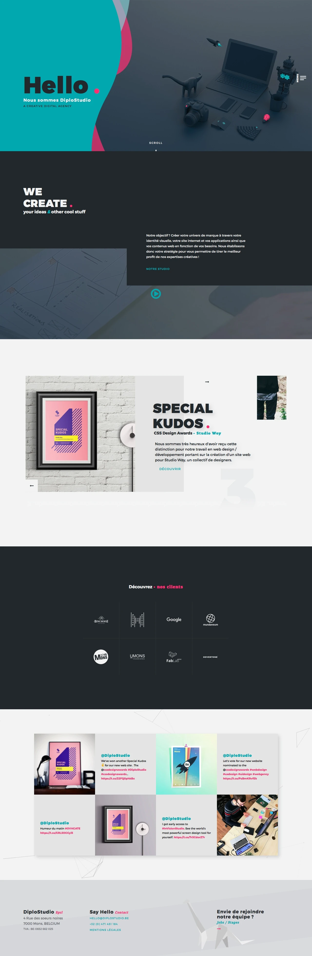 Diplo Studio Landing Page Example: From strategy passing by graphic design to Web Development, we give you an analytic and creative overview for your project.