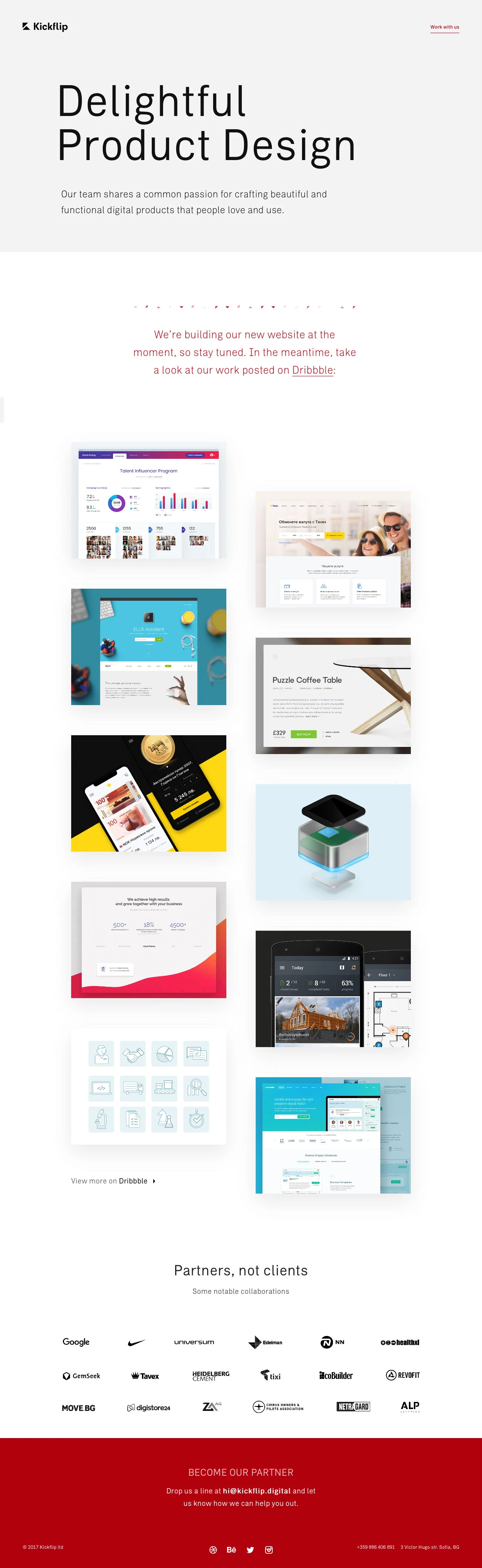 Kickflip Landing Page Example: Kickflip is a user experience design firm that creates digital products. We build brand identity systems, mobile apps and websites.