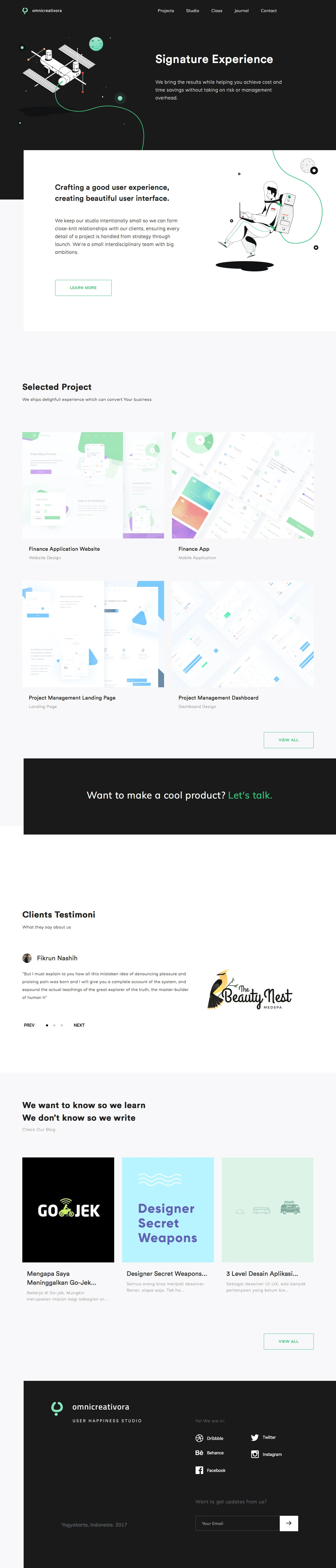 Omnicreativora Landing Page Example: We bring the results while helping you achieve cost and time savings without taking on risk or management overhead.