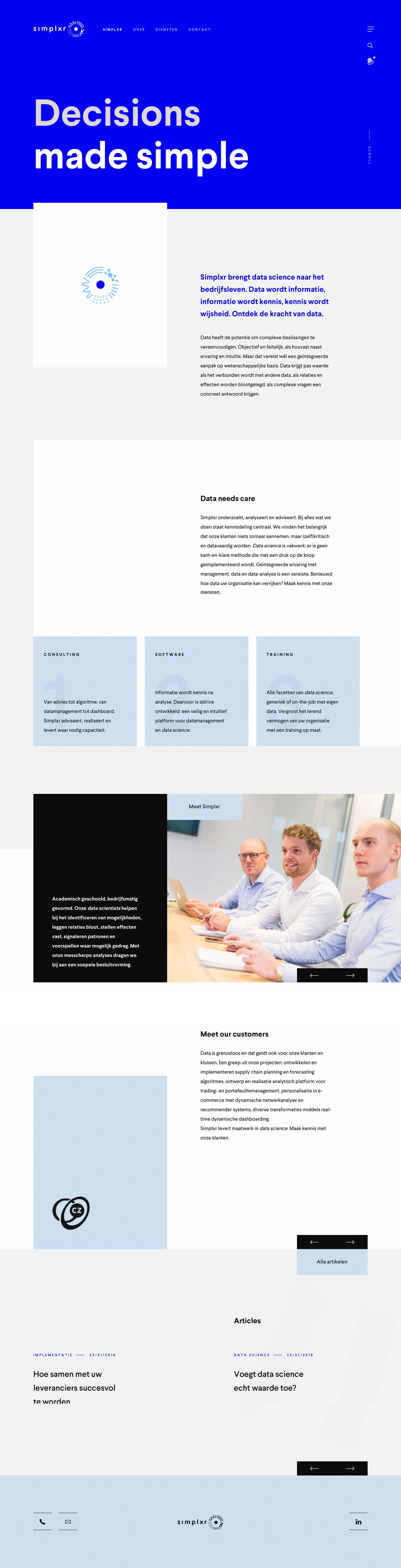 Simplxr Landing Page Example: Data Science made simple