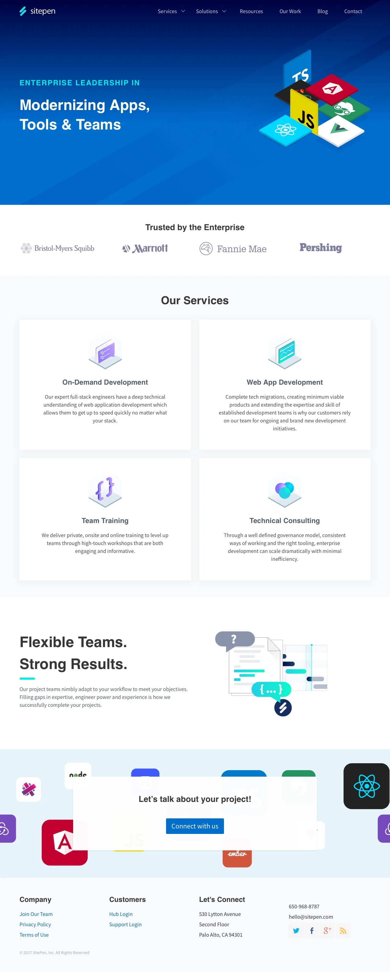 SitePen Landing Page Example: SitePen delivers amazing custom Web applications, acclaimed workshops and expert TypeScript and JavaScript Development.