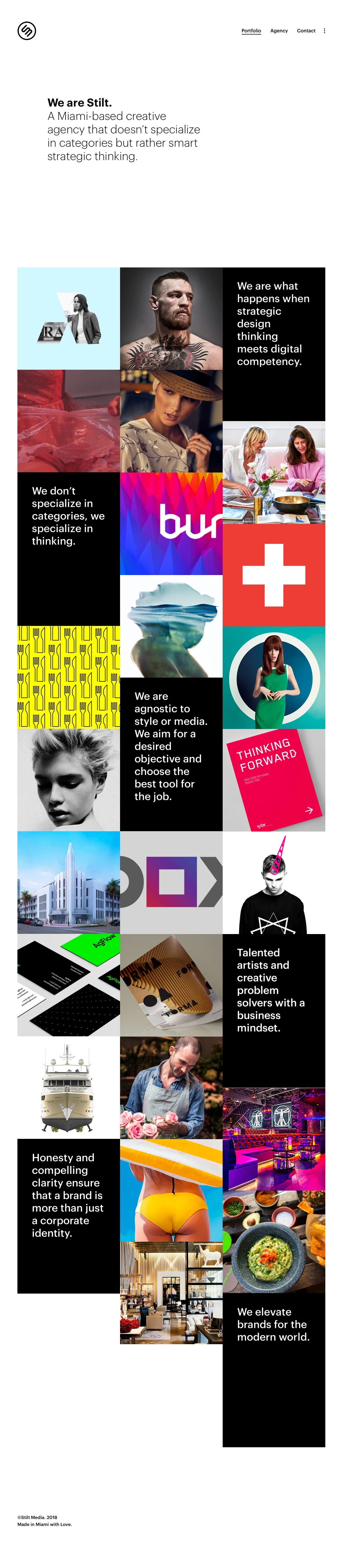 Stilt Media Landing Page Example: Stilt is an award winning creative agency that takes on strategic branding & marketing challenges & develop innovative solutions for the modern day.