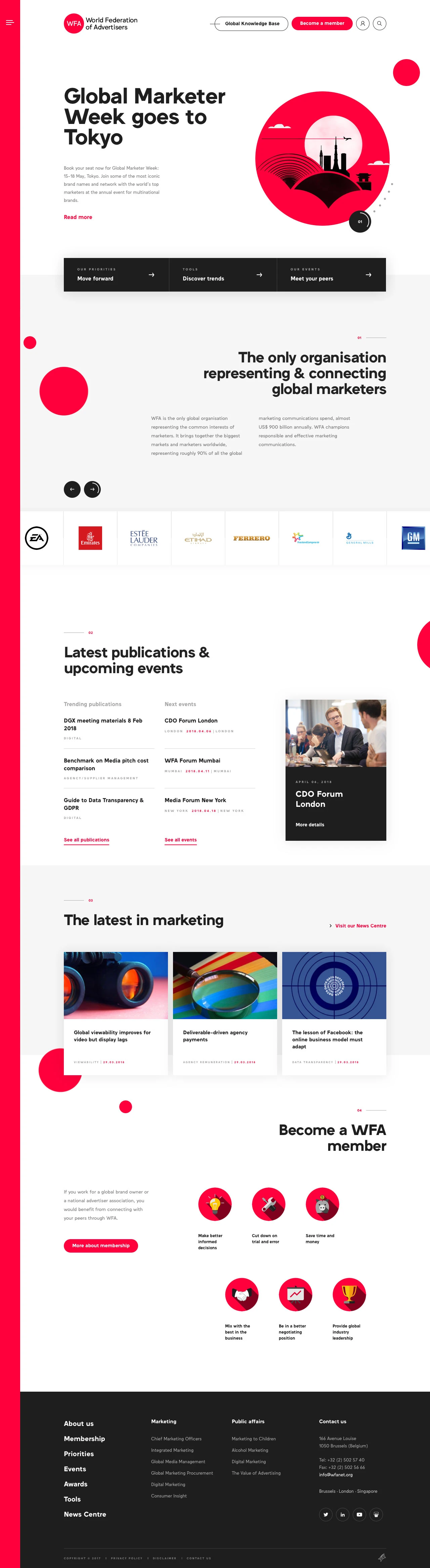 WFA Landing Page Example: World Federation of Advertisers