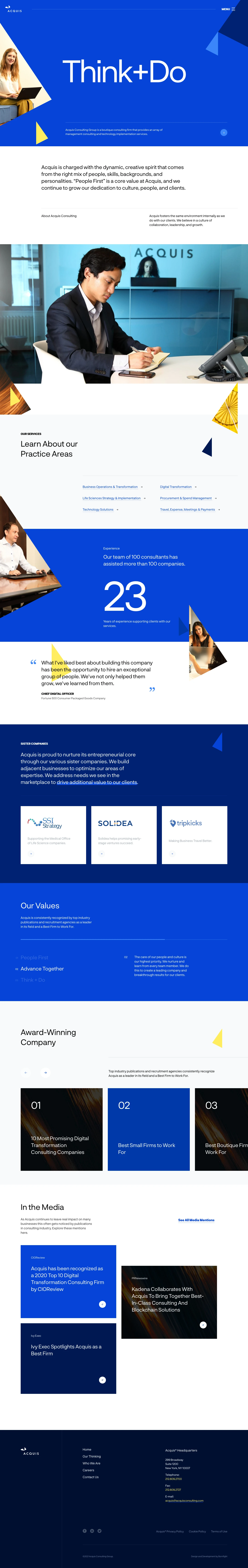 Acquis Consulting Landing Page Example: Acquis Consulting Group is a boutique consulting firm that provides an array of management consulting and technology implementation services.
