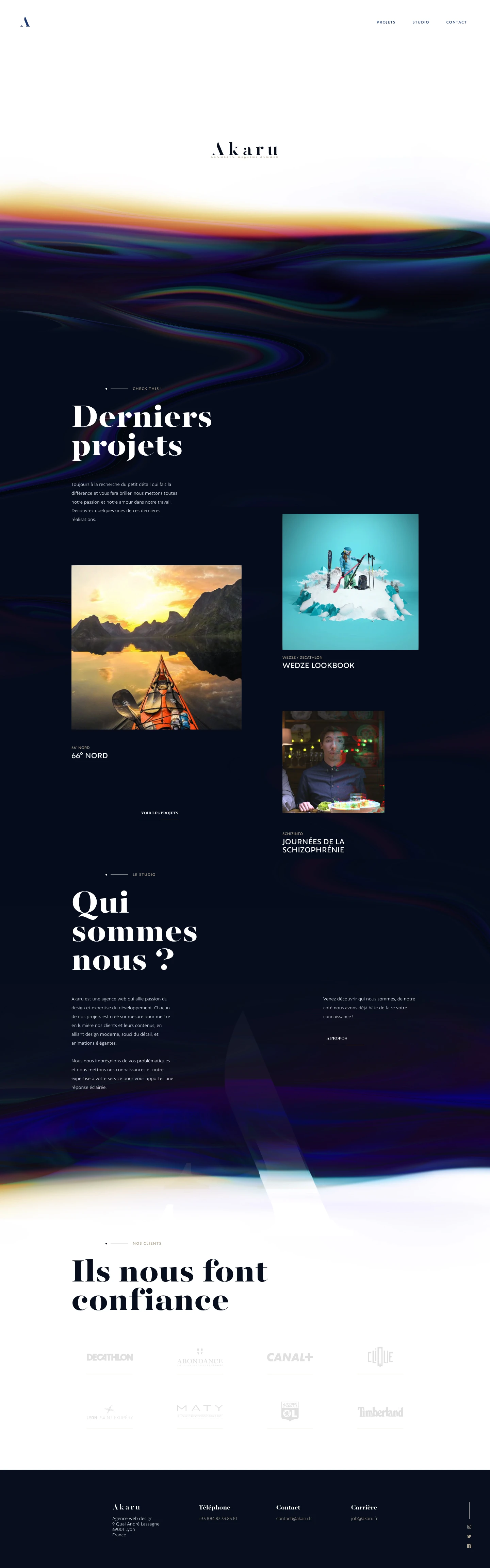 Akaru Landing Page Example: Creative digital studio